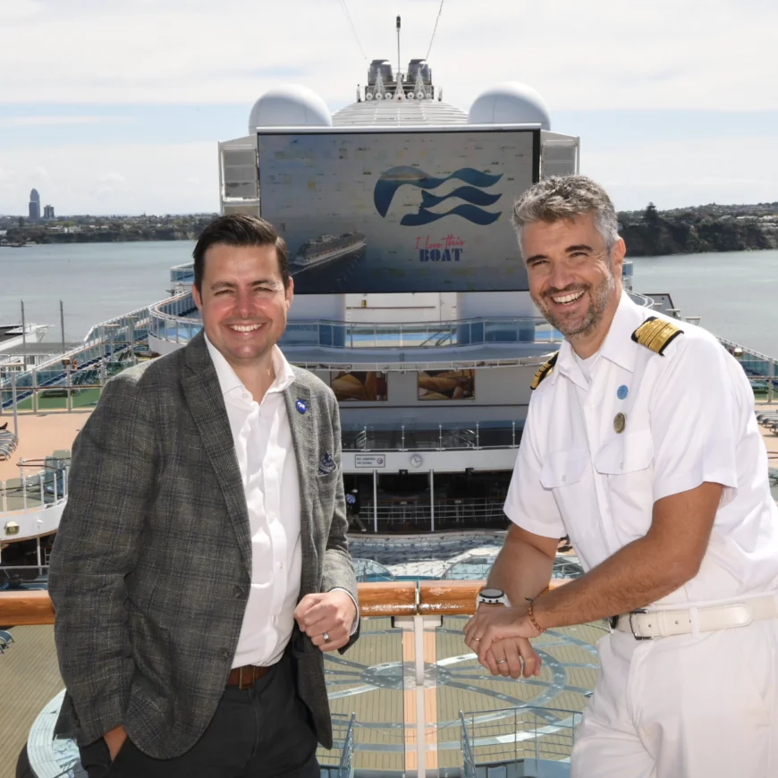 Stuart Allison with Captain Andrea Spinardi master of Royal Princess.